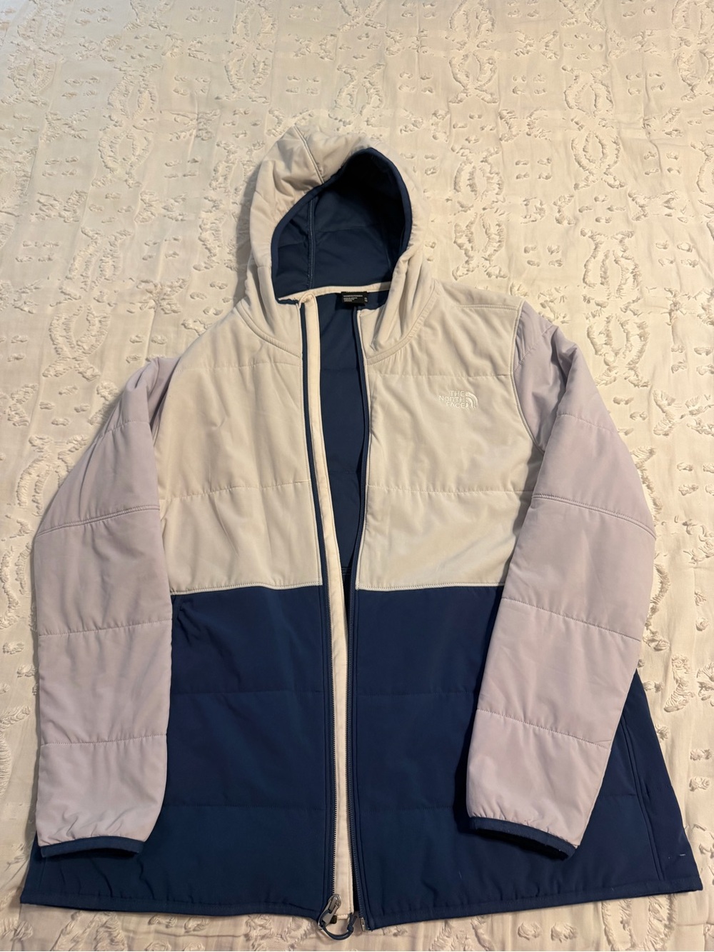 The North Face Light Beige Hooded Jacket with Subtle Logo